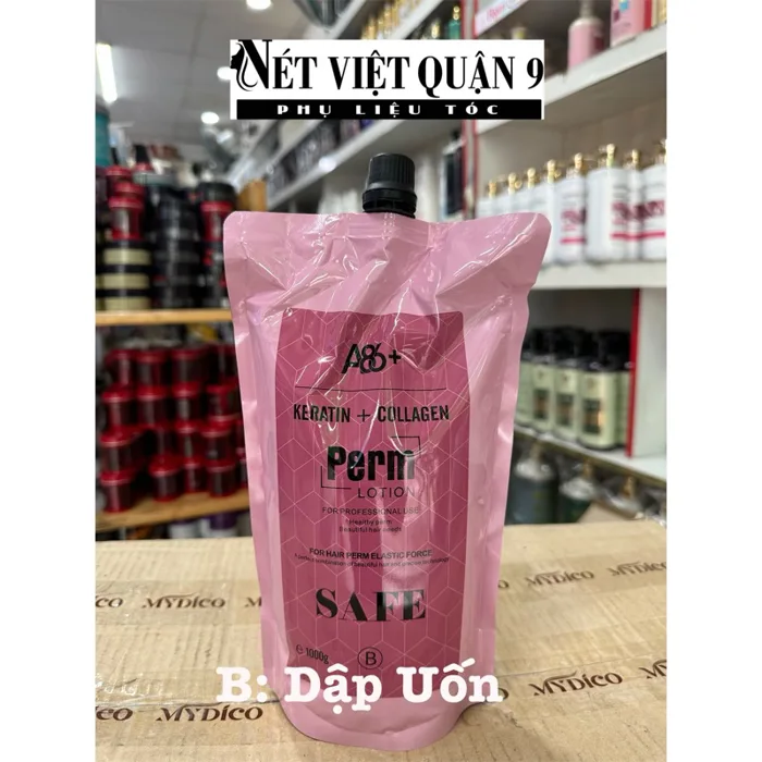 Thuốc uốn tóc trực tiếp A86 Safe uốn không cần canh mềm hoá hương dâu PH7.5  dung tích 1000ml