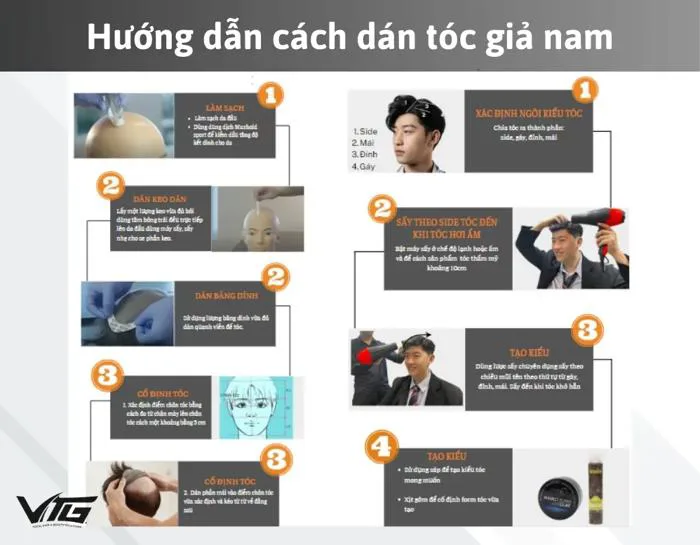 Hướng Dẫn Cách Dán Tóc Giả Cho Nam Đơn Giản, Nhanh Chóng | VTG Hair