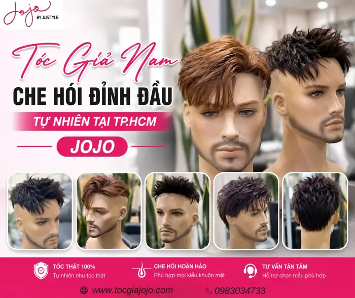 Tóc Giả Nam Che Hói Đỉnh Đầu Tự Nhiên Tại TP.HCM | JOJO