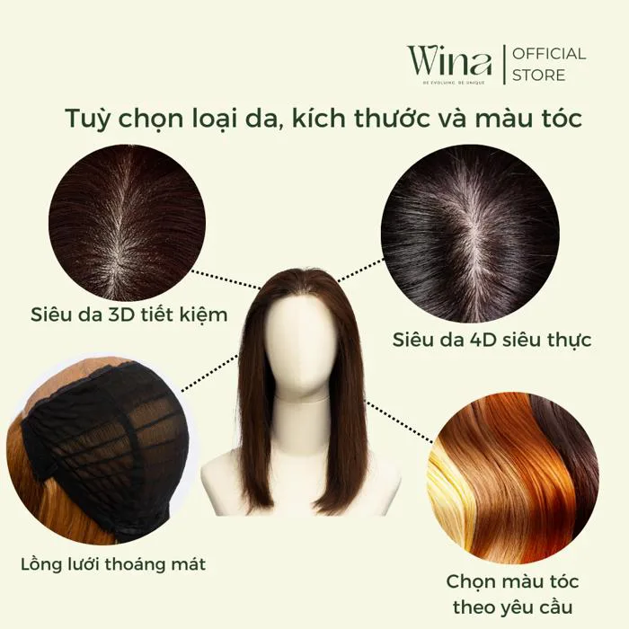 Tóc Giả Nguyên Đầu Nữ Dài Bằng Tóc Thật | Wina Wigs
