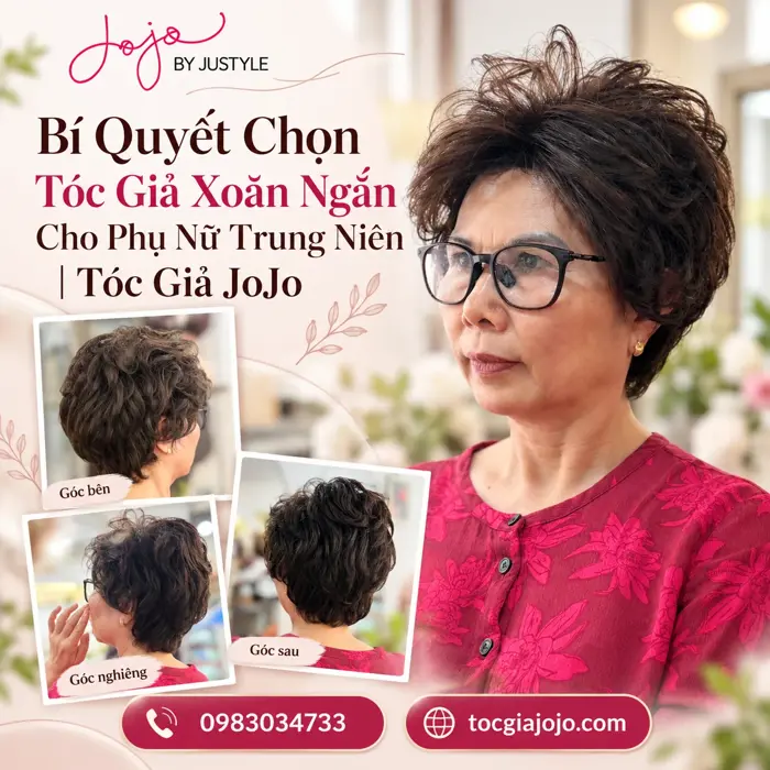 Bí Quyết Chọn Tóc Giả Xoăn Ngắn Cho Phụ Nữ Trung Niên | Tóc Giả JoJo