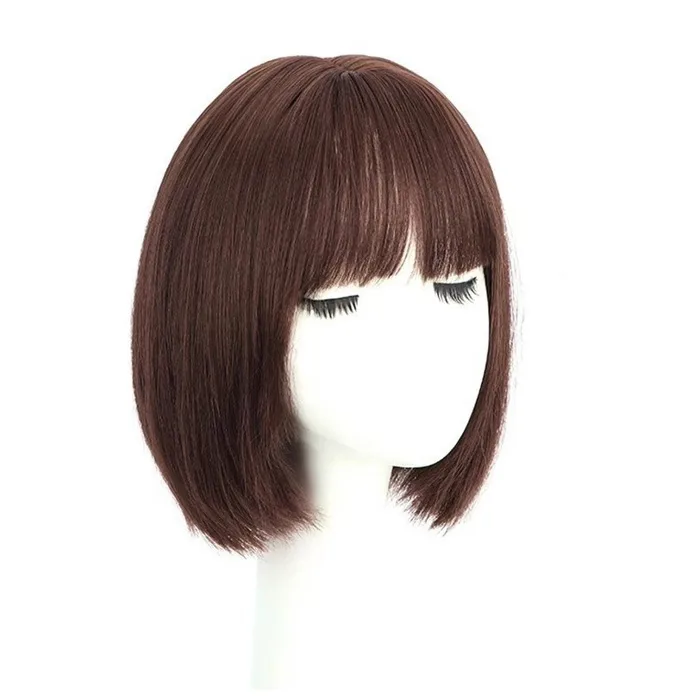 Tóc giả nữ nguyên đầu kiểu VIC ngắn | Tóc giả sợi tơ cao cấp tự nhiên | Wig  nữ đẹp dễ đội | Shopee Việt Nam