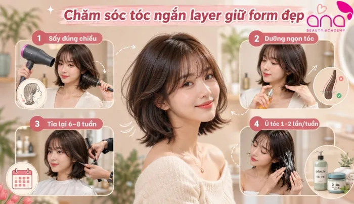 20+ Kiểu tóc ngắn layer đẹp, trẻ trung và hợp từng dáng mặt