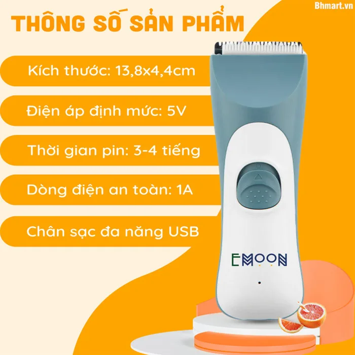 Tông Đơ Cắt Tóc Cho Bé EMOON Cao Cấp – Bhmart.vn