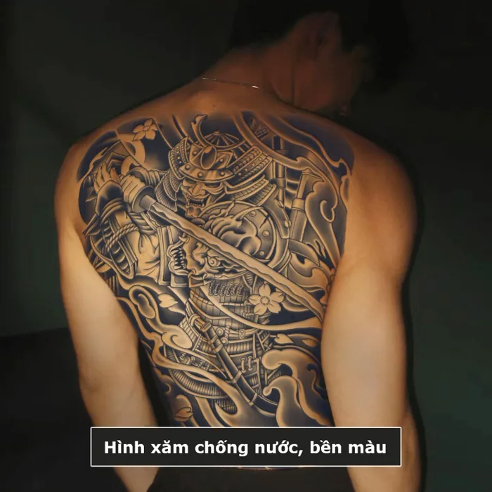 Hình xăm nhật cổ 15 ngày BD-023 hình samurai, miếng dán hình xăm full lưng  chống nước cực đẹp | Shopee Việt Nam